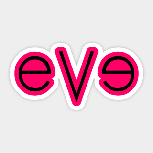 Eve - black Sticker